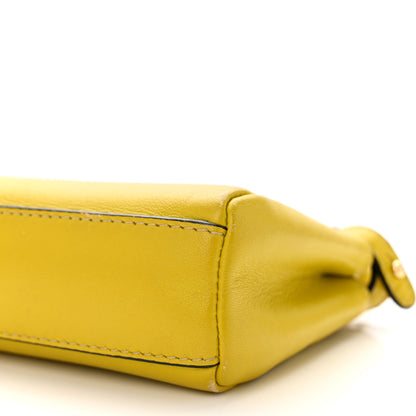 Fendi Shiny Nappa Micro Peekaboo Iconic Satchel Lime 10 of 12