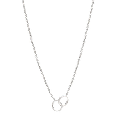 Cartier 18K White Gold Interlocking LOVE Necklace 1 of 4
