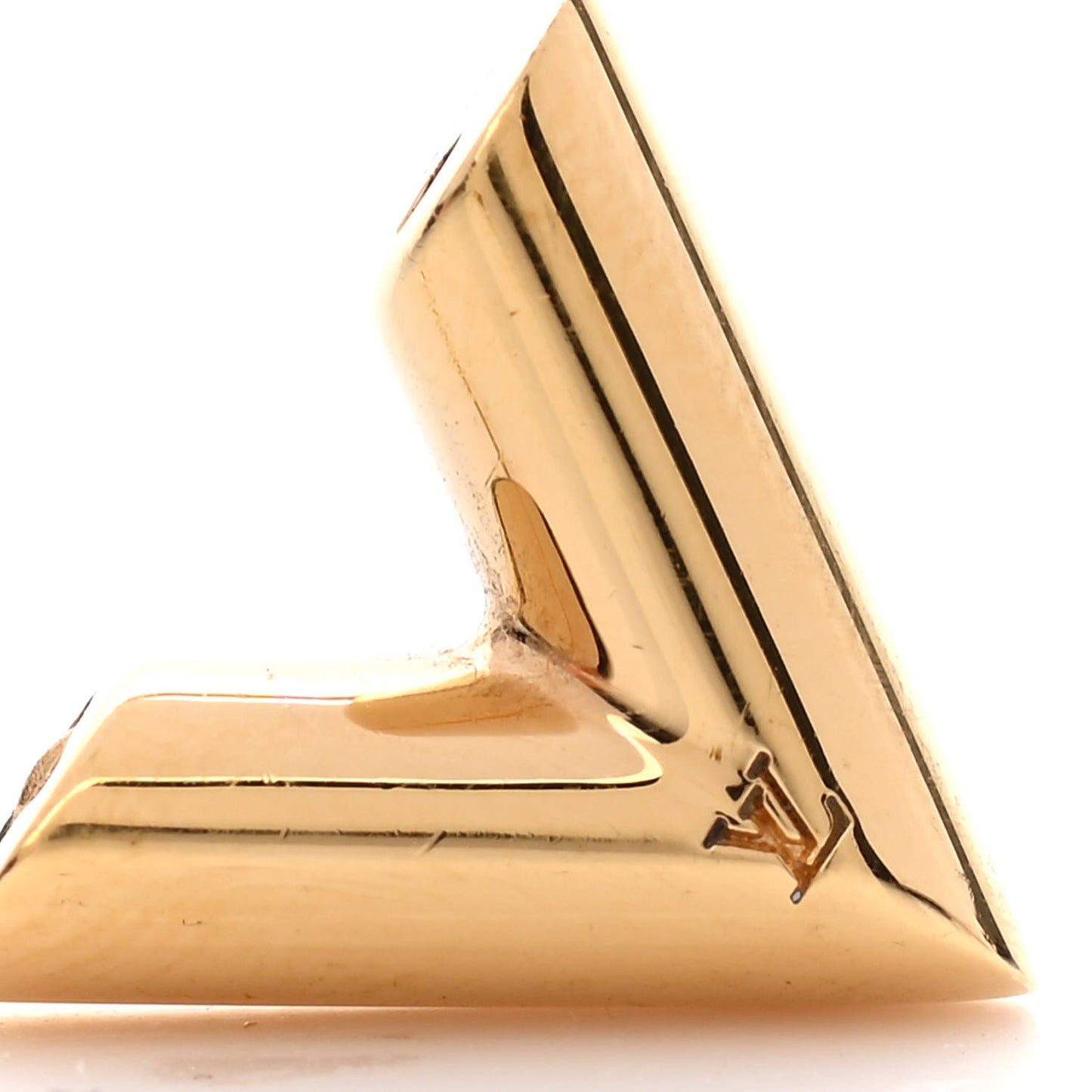 Brass Essential V Hoop Earrings Gold
