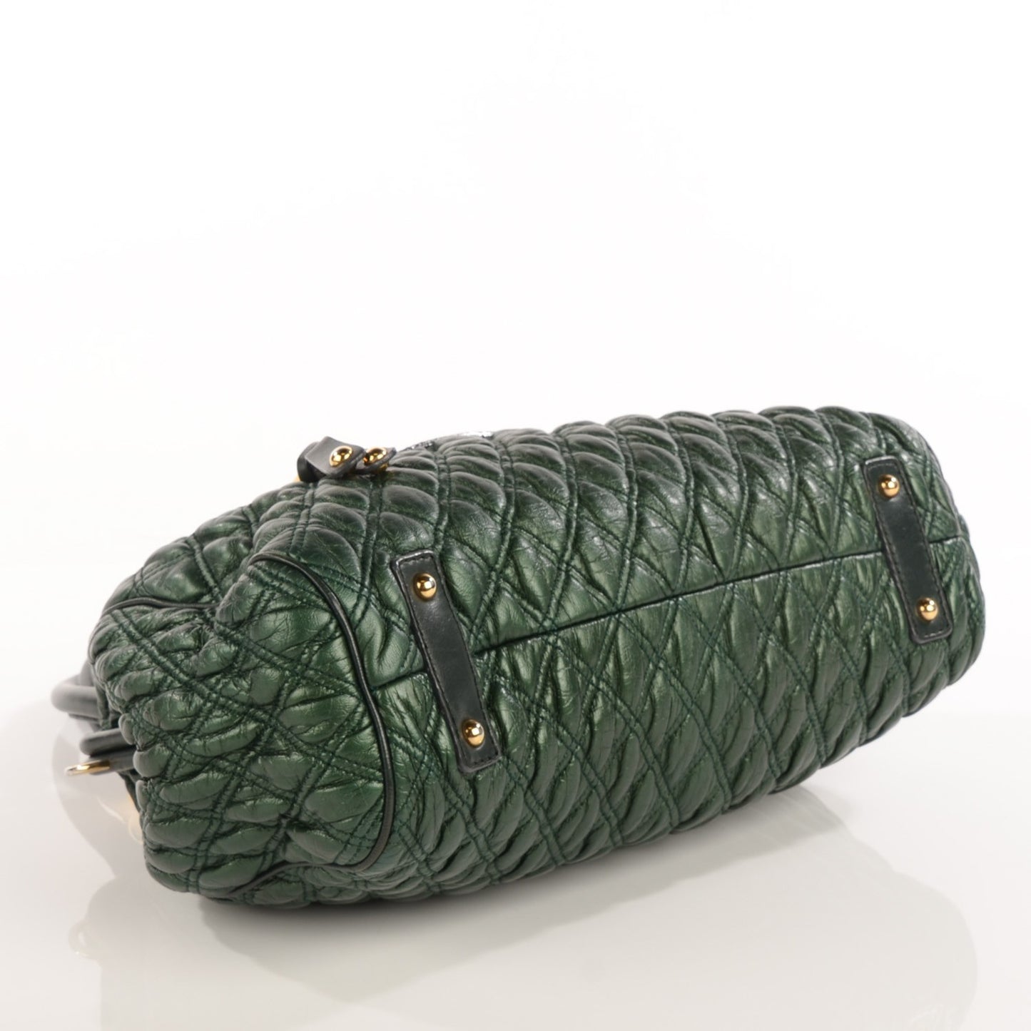 Calfskin Quilted Stam Green