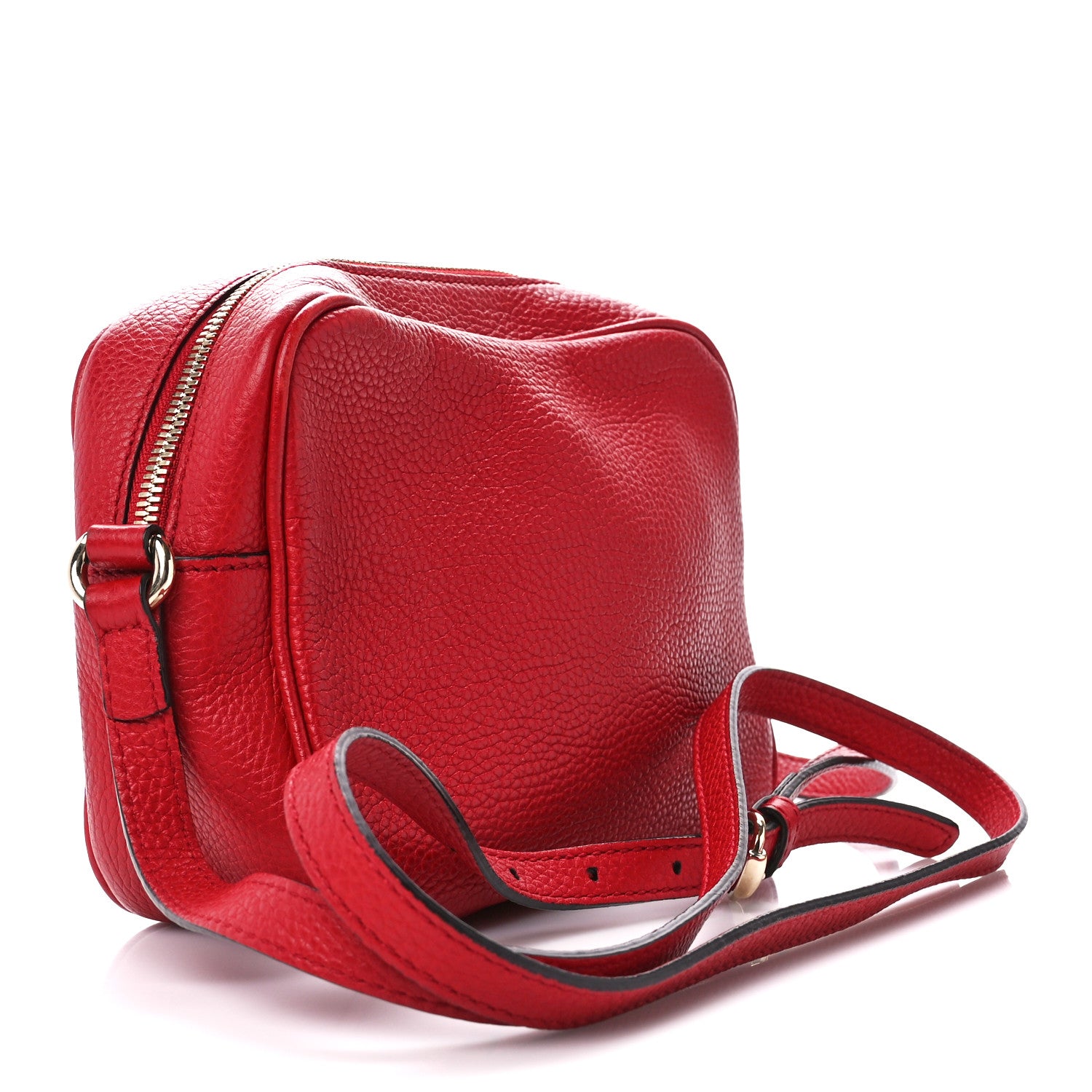 Gucci Pebbled Calfskin Small Soho Disco Bag Tabasco Red 3 of 12