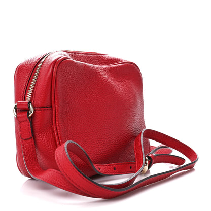 Gucci Pebbled Calfskin Small Soho Disco Bag Tabasco Red 3 of 12