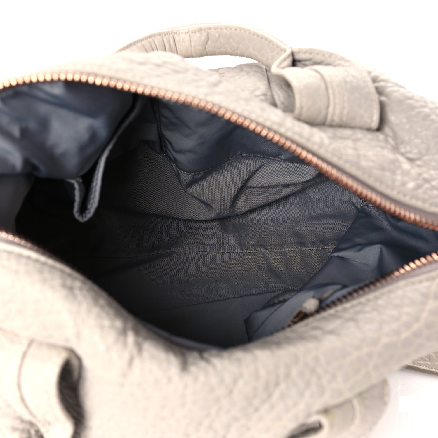 Alexander Wang Pebbled Lambskin Rocco Grey Rose Gold Hardware 5 of 9
