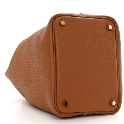 Hermes Taurillon Clemence Picotin Lock 18 PM Gold 9 of 10