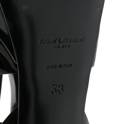 Saint Laurent Patent Tribute 75 Platform Sandals 38 Black 6 of 9