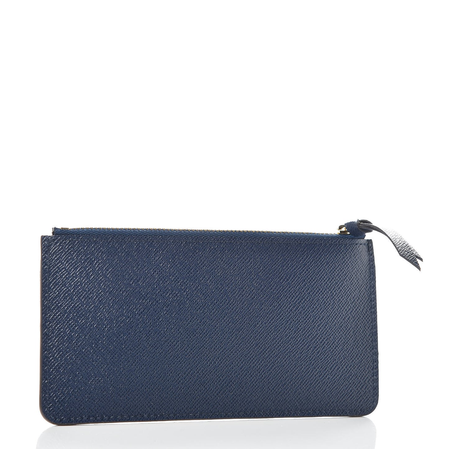 Calfskin Jeanne Wallet Zippered Insert Dark Blue