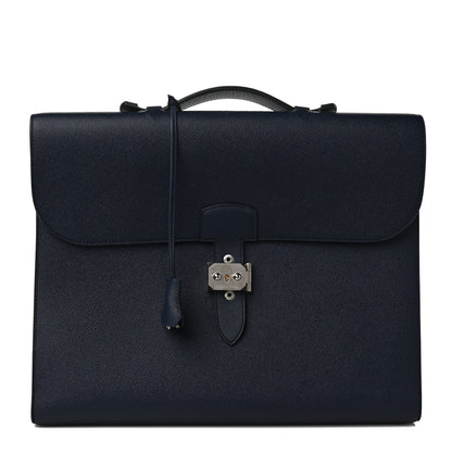 Hermes Epsom Sac A Depeches Light 1-37 Briefcase Bleu Nuit 1 of 10