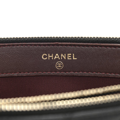 Chanel Lambskin Quilted Small Clutch With Chain Black 6 of 11