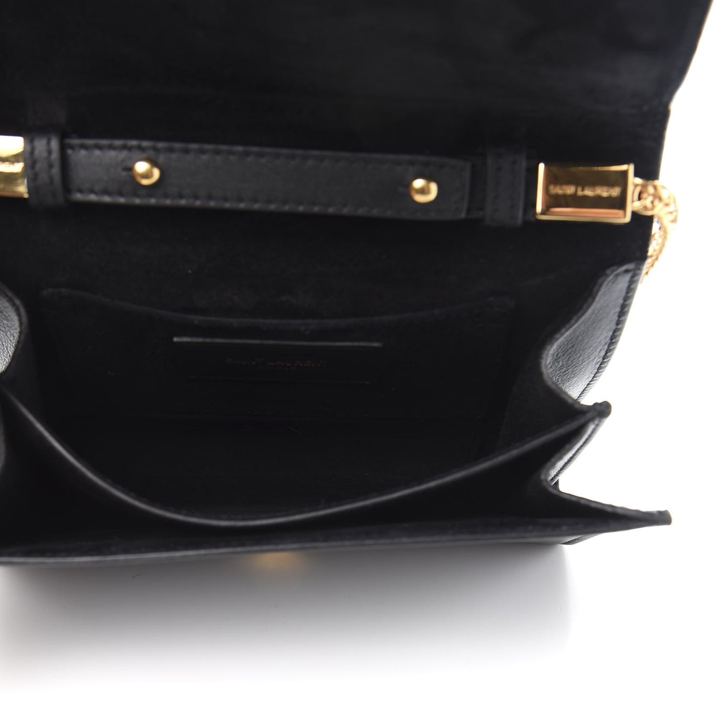 Calfskin Small Classic Y Satchel Bag Black