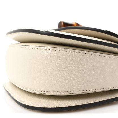 Gucci Monogram Jumbo GG Textured Dollar Calfskin Web Small Bamboo 1947 Top Handle Bag Off White 10 of 10