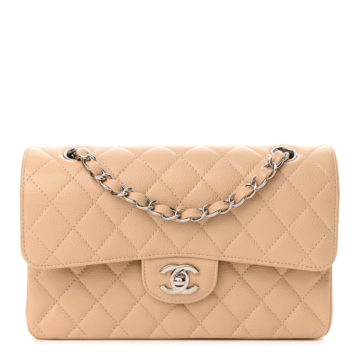 Chanel Caviar Quilted Small Double Flap Beige 1 of 12