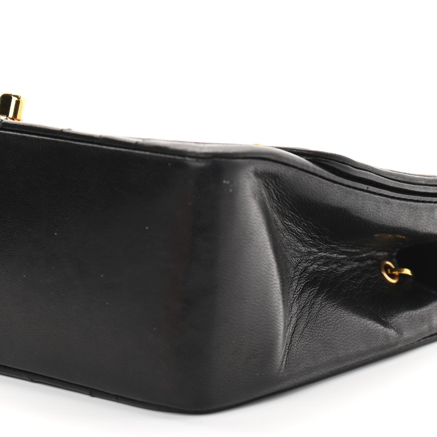 Lambskin Quilted Small Single Flap Black