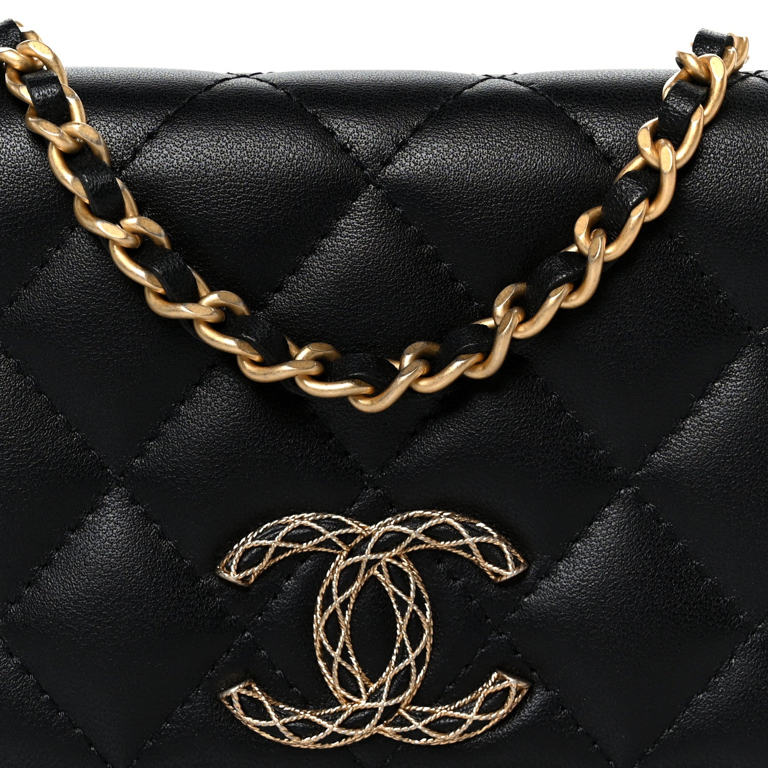 Chanel Lambskin Quilted Mini CC Flap Black 9 of 12