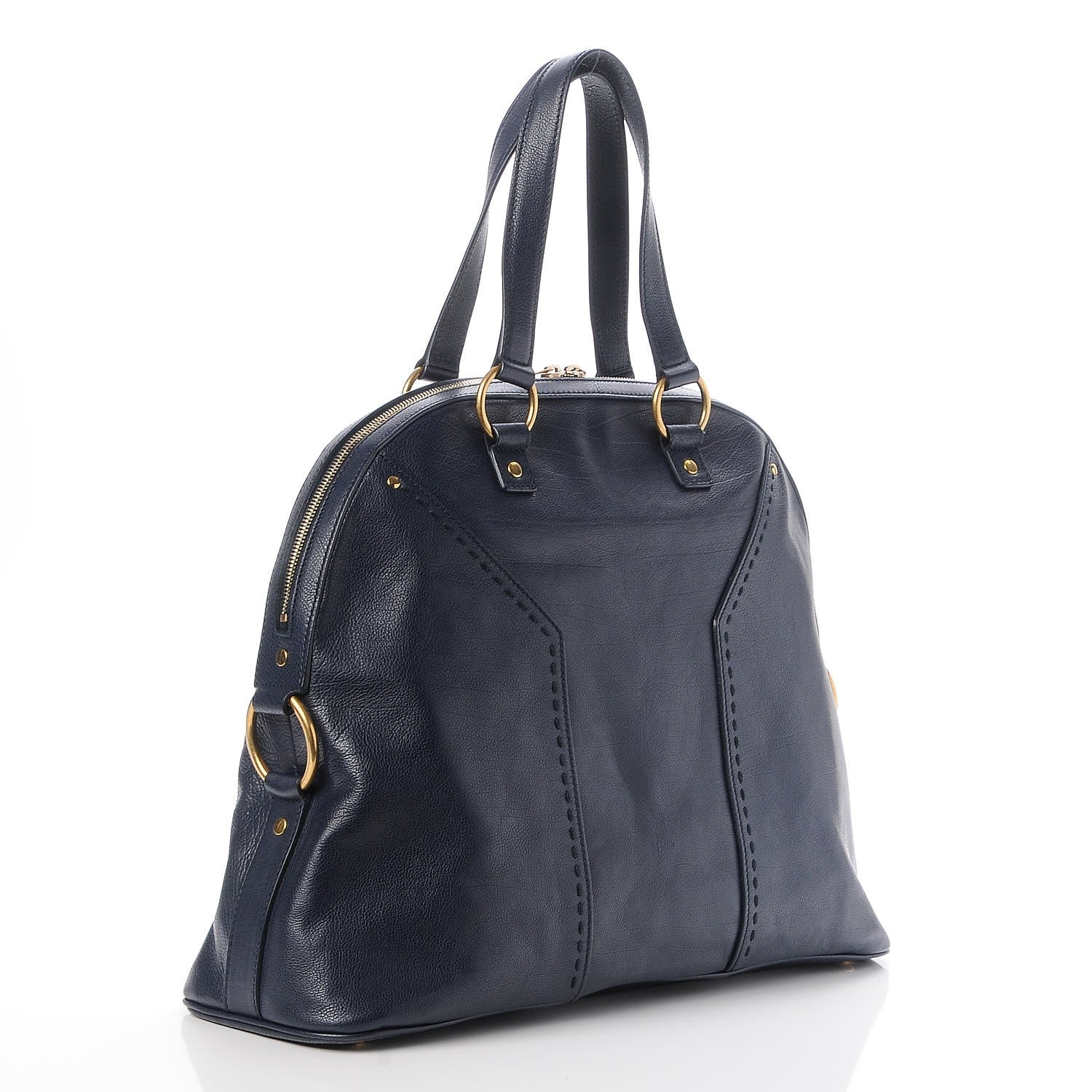 Saint Laurent Calfskin Oversized Muse Navy Blue 3 of 7