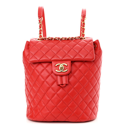 Chanel Lambskin Quilted Small Urban Spirit Backpack Red 1 of 10