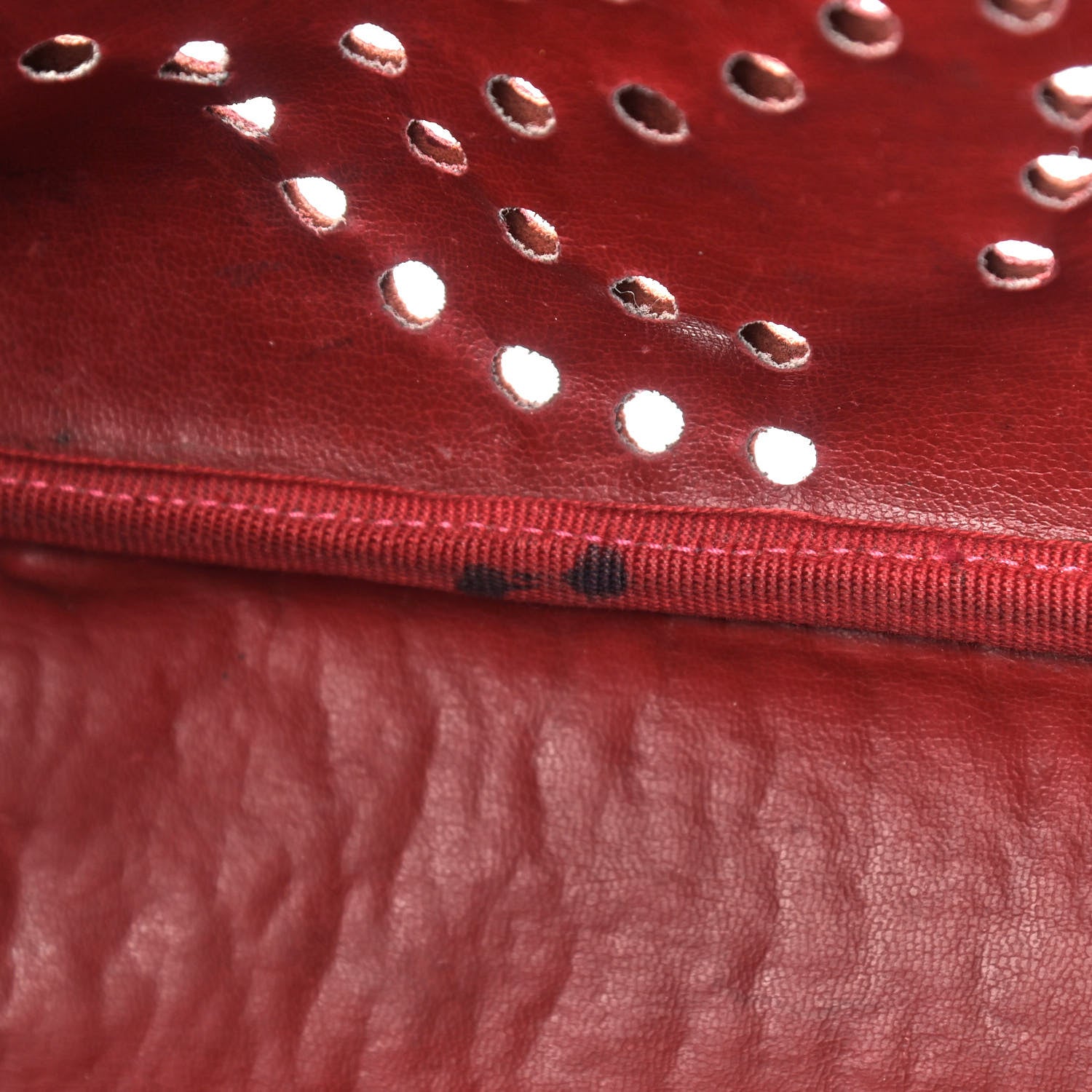 Chanel Caviar Perforated CC Tote Red 12 of 16