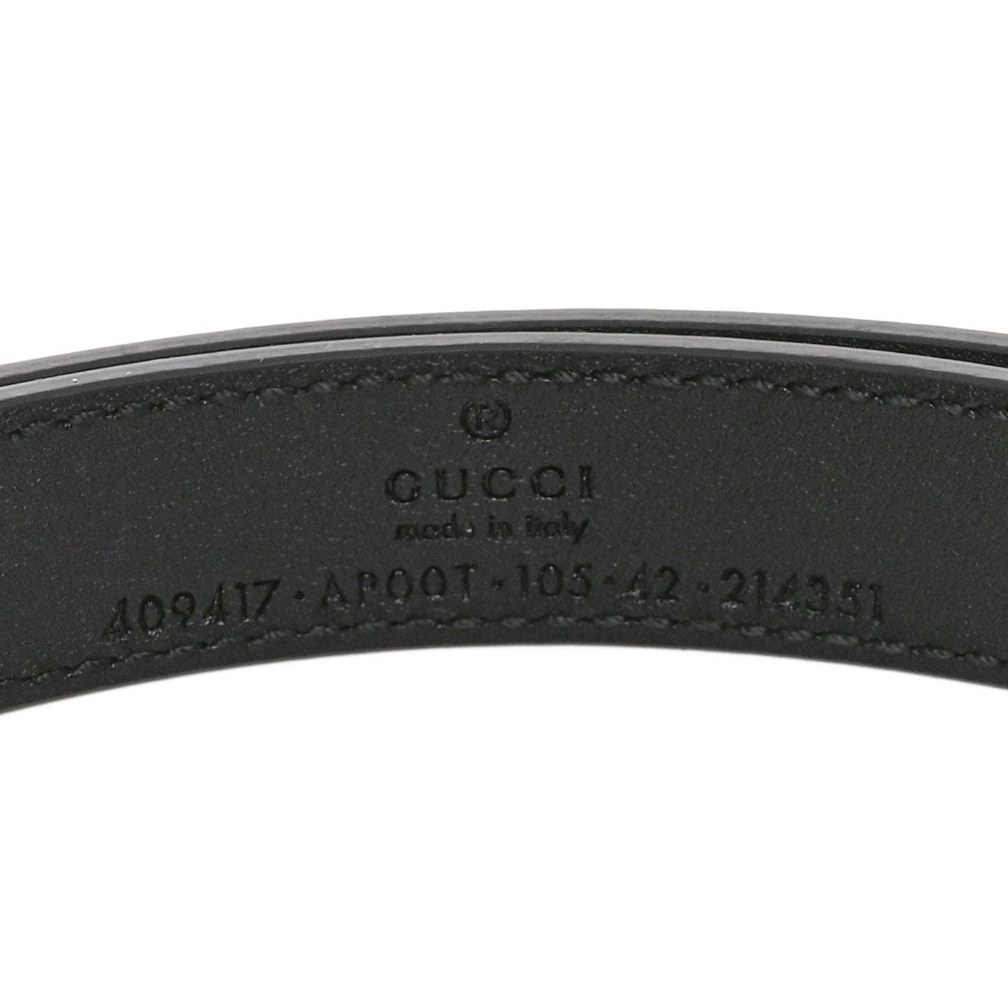 Calfskin Double G 20mm Belt 105 42 Black