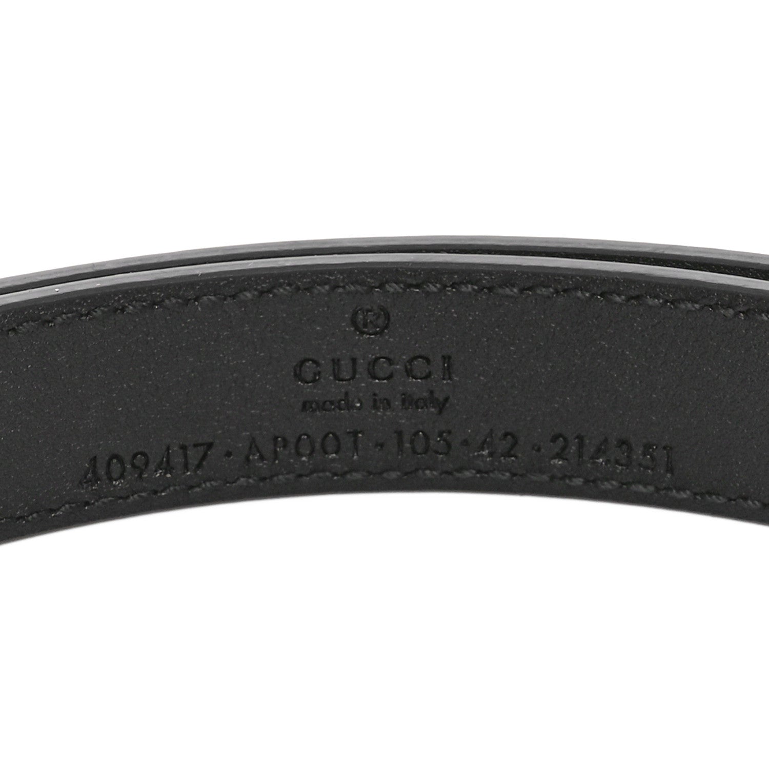 Gucci Calfskin Double G 20mm Belt 105 42 Black 3 of 4