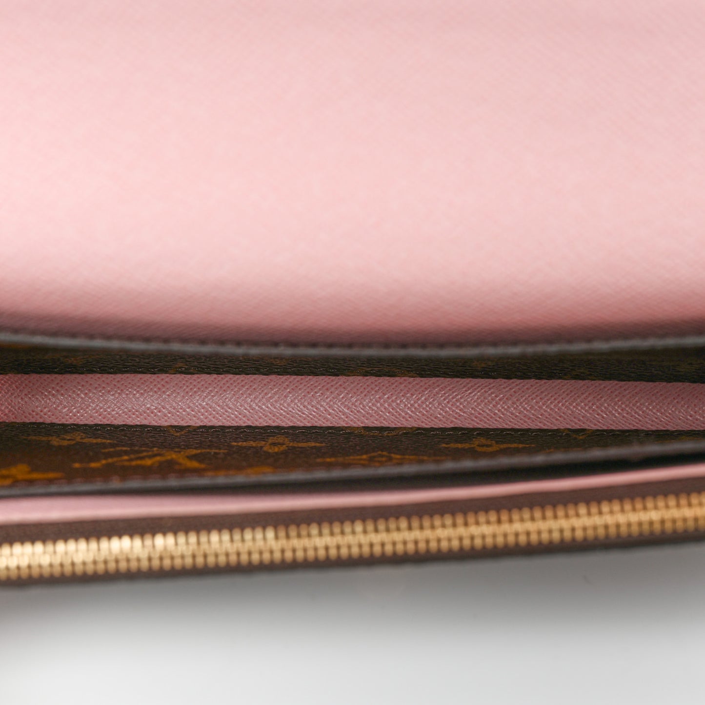 Monogram Emilie Wallet Rose Ballerine