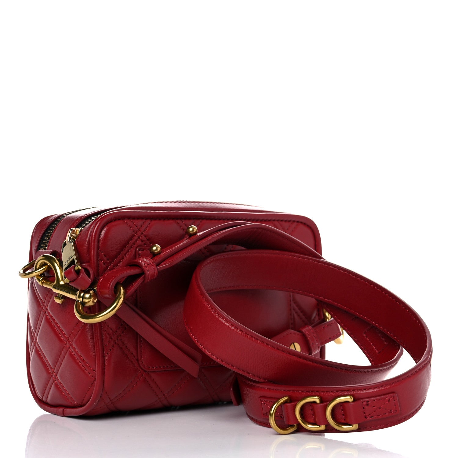 Marc Jacobs Calfskin Quilted The Softshot 21 Bag Red 3 of 11
