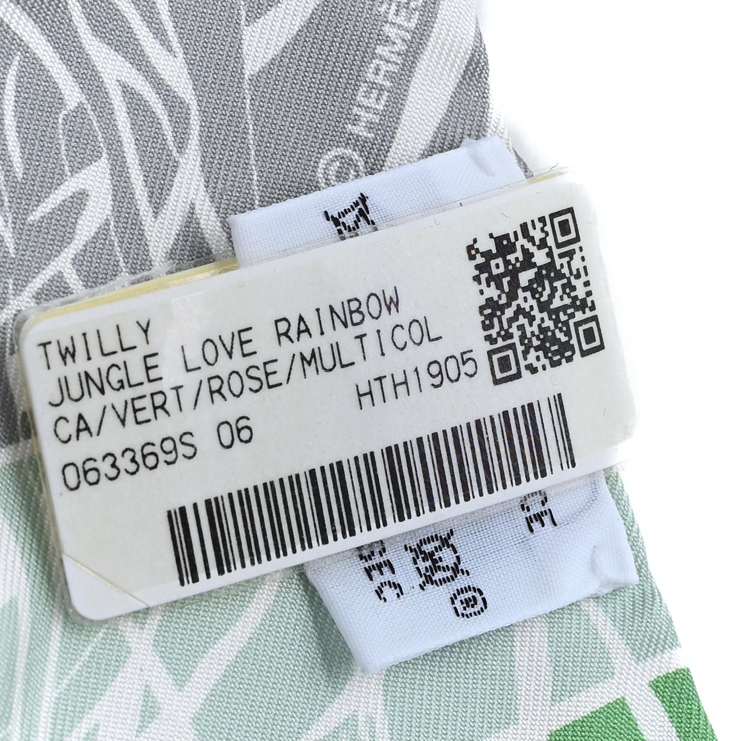 Silk Jungle Love Rainbow Twilly Vert Rose Jaune Fluo