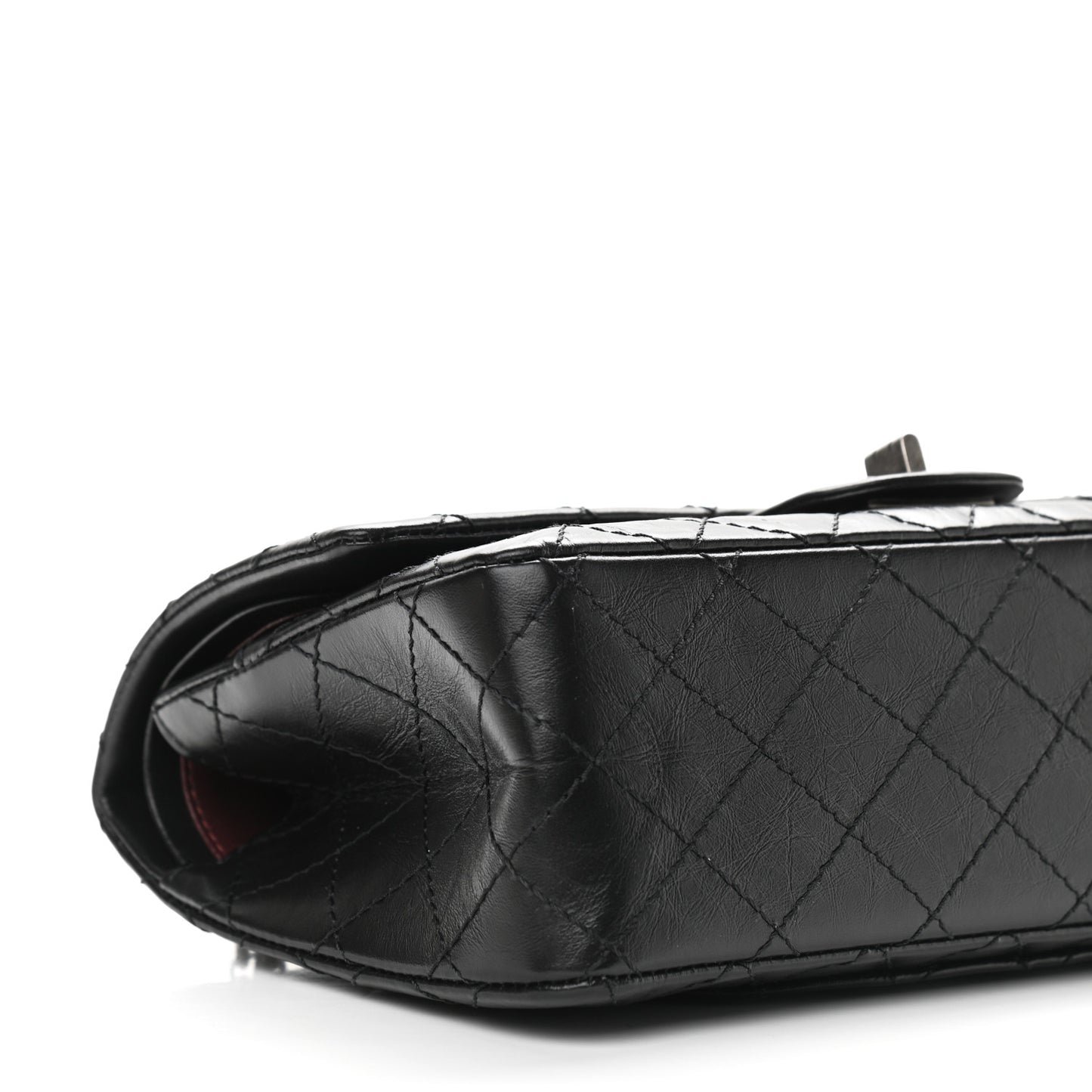 Aged Calfskin Quilted 2.55 Reissue 225 Flap Black