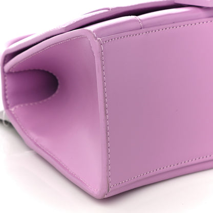 Balenciaga Shiny Box Calfskin Tonal B Small Hourglass Top Handle Bag Lilac 8 of 10