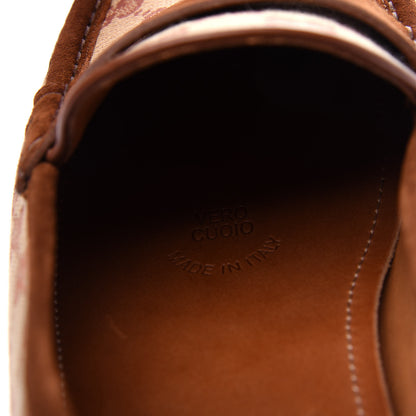 Gucci GG Monogram Suede Mens Driver Loafers 9 Beige Ruggine Cuir 8 of 11