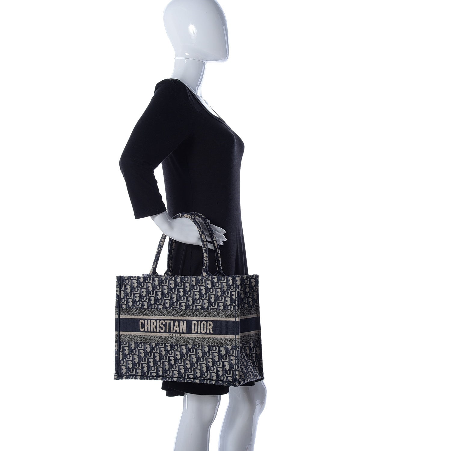 Christian Dior Oblique Medium Book Tote Blue Multicolor 2 of 14