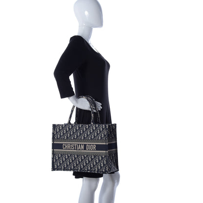 Christian Dior Oblique Medium Book Tote Blue Multicolor 2 of 14
