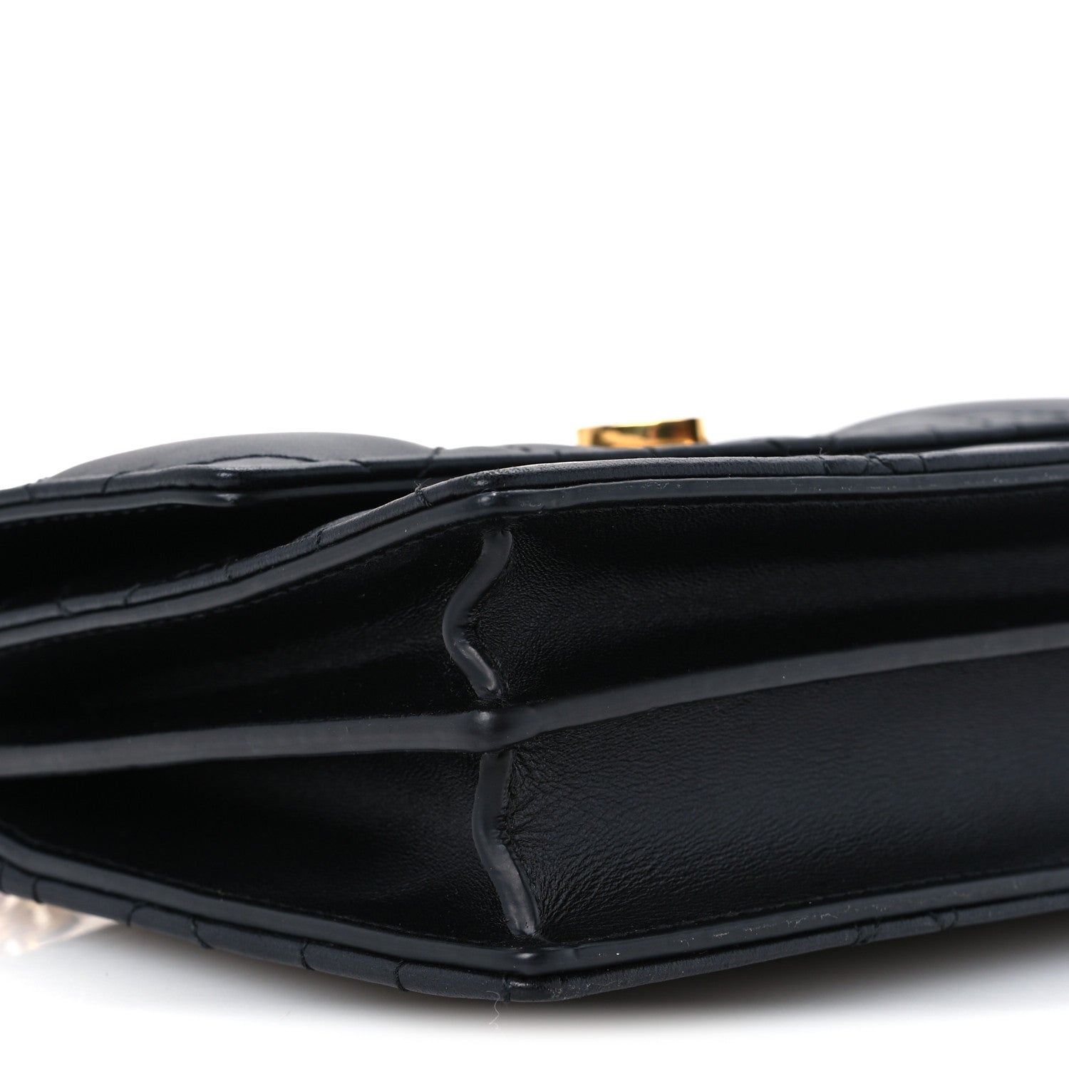 Christian Dior Lambskin Enamel Macrocannage Dioramour Mini Miss Caro Bag Black Red 8 of 9