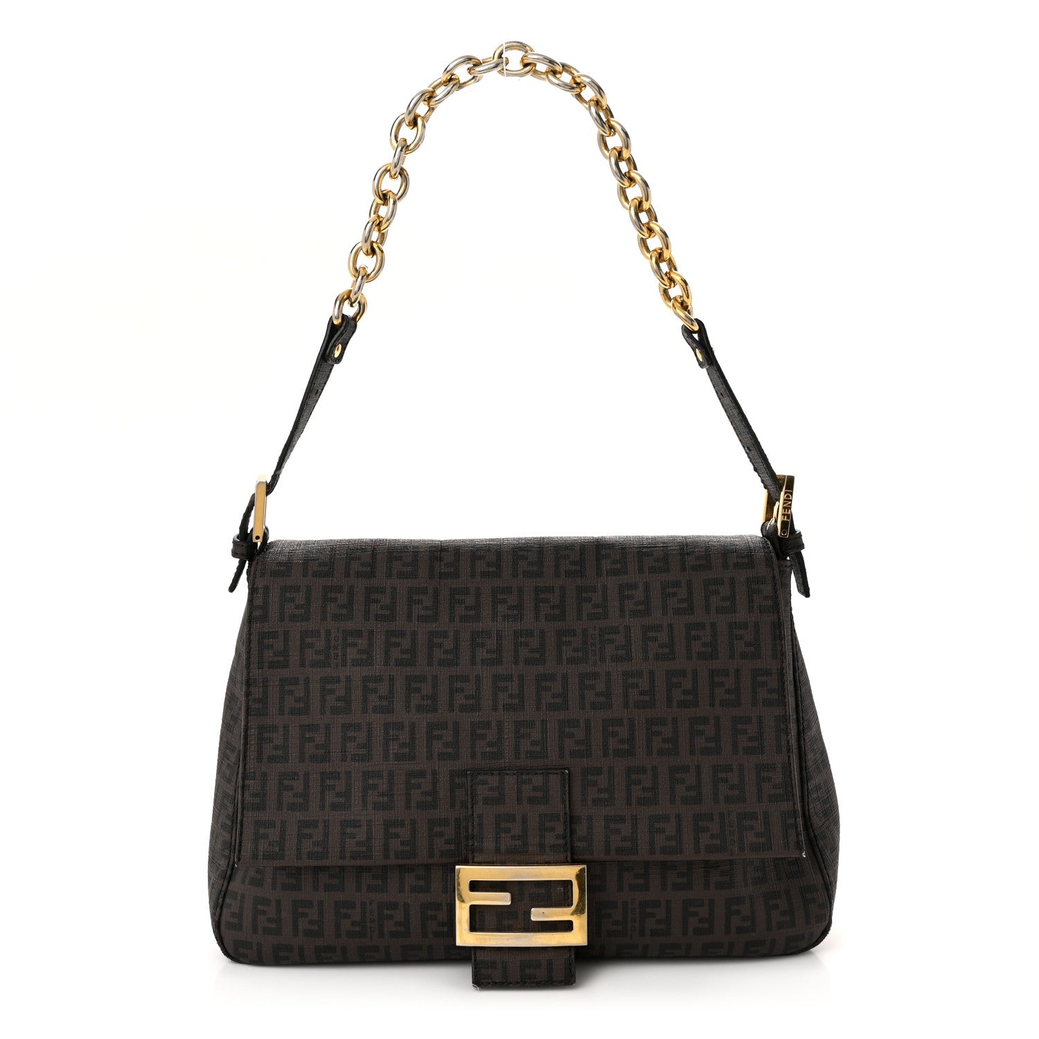 Fendi Zucchino Spalmati Forever Mama Baguette Moro Black 1 of 11