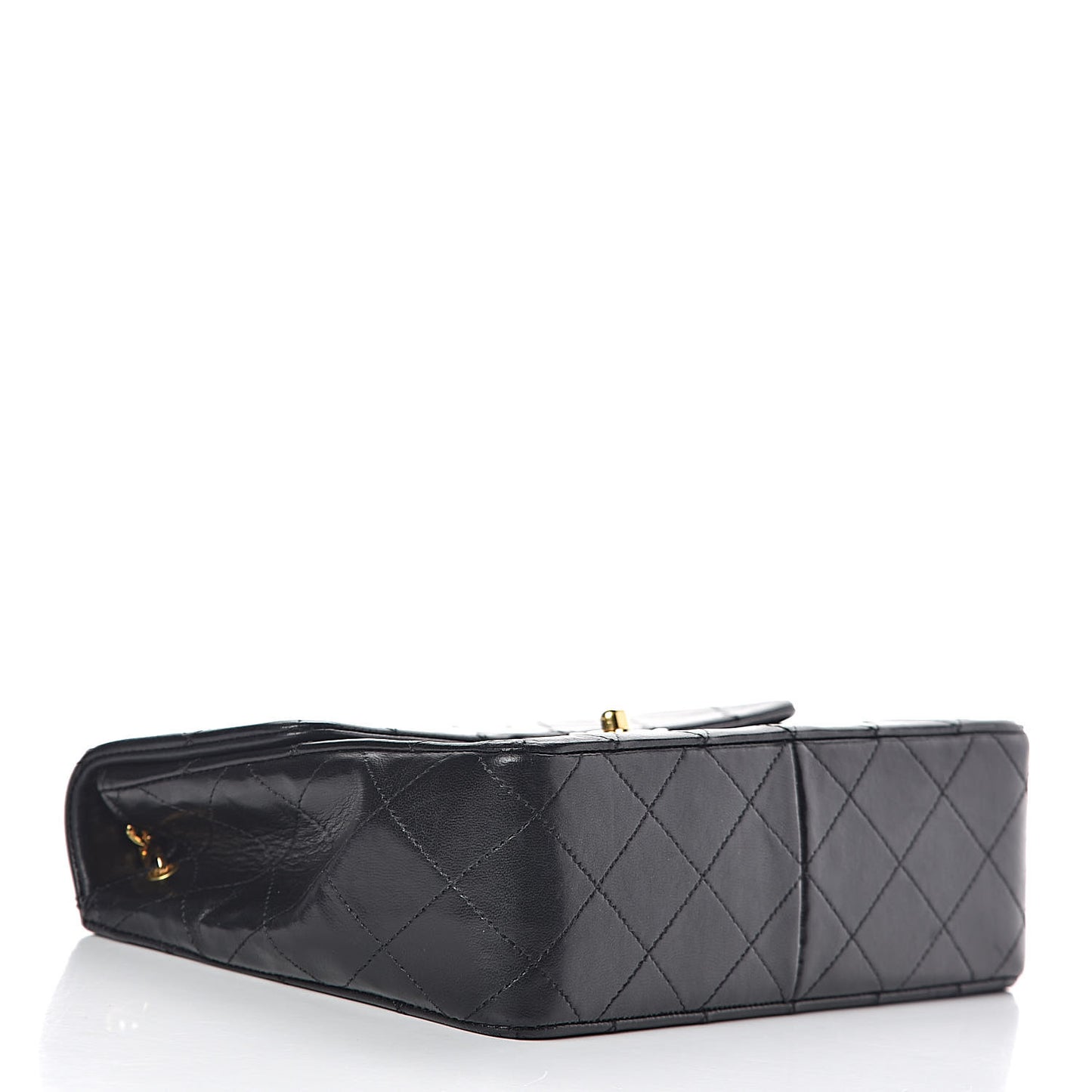 Lambskin Quilted Mini Square Flap Black