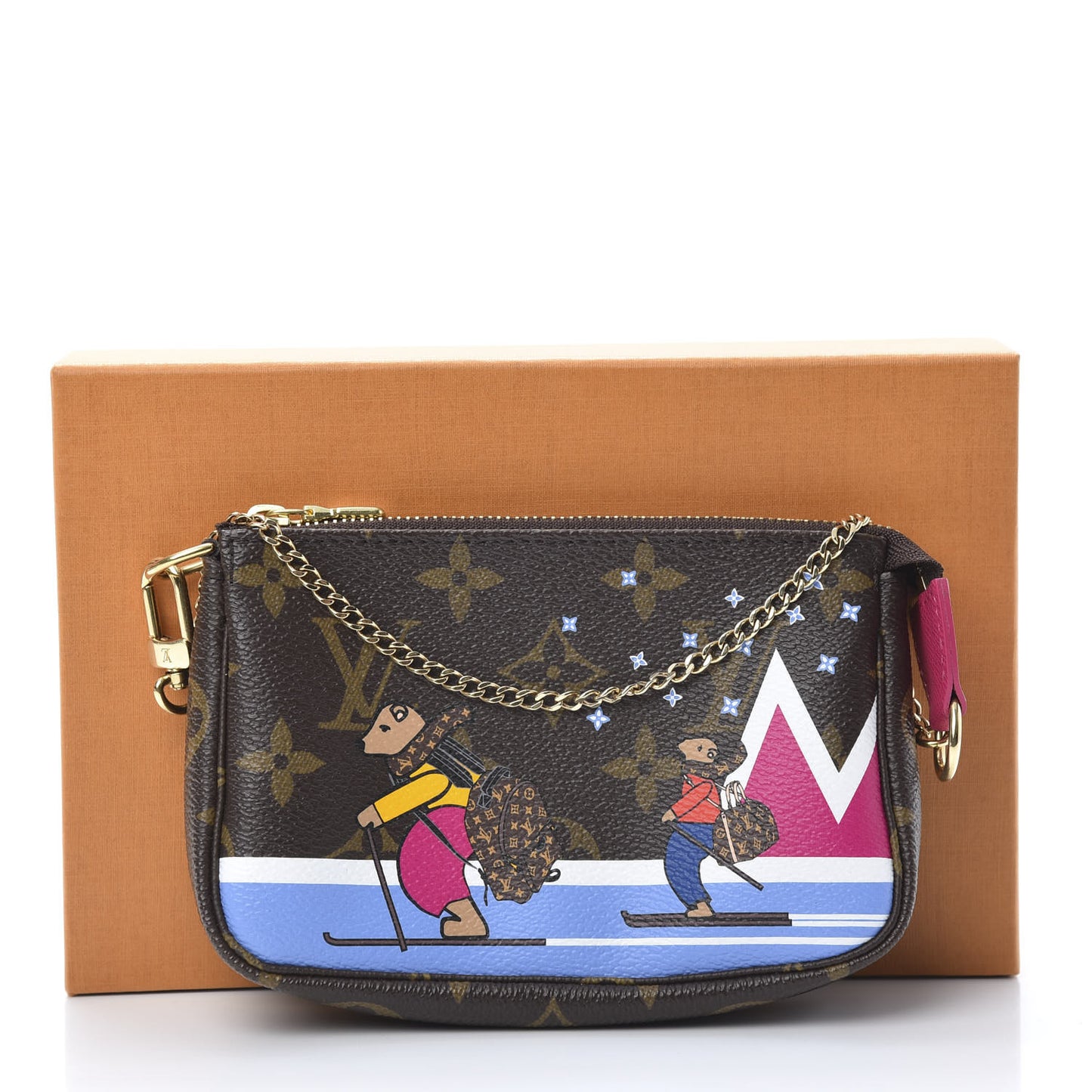 Monogram 2018 Christmas Animation Mini Bears Pochette Accessories