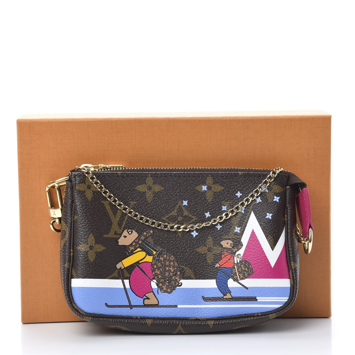 Louis Vuitton Monogram 2018 Christmas Animation Mini Bears Pochette Accessories 8 of 8