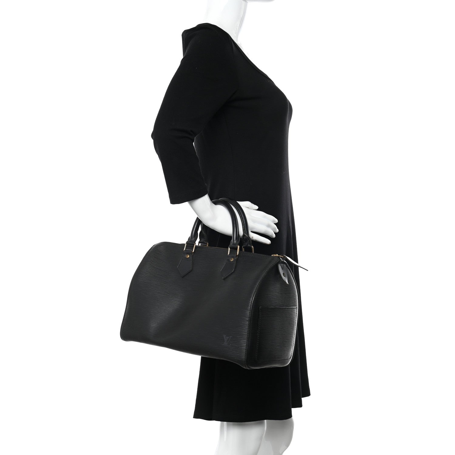 Louis Vuitton Epi Speedy 30 Black 2 of 17