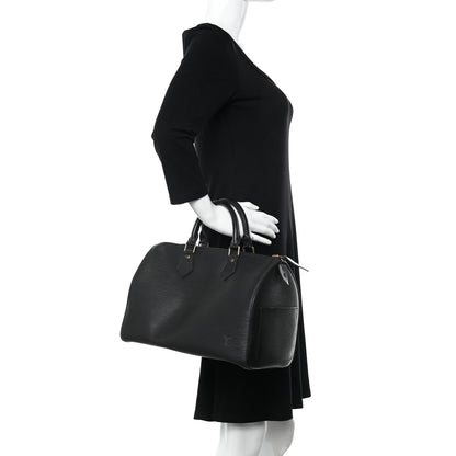 Louis Vuitton Epi Speedy 30 Black 2 of 17
