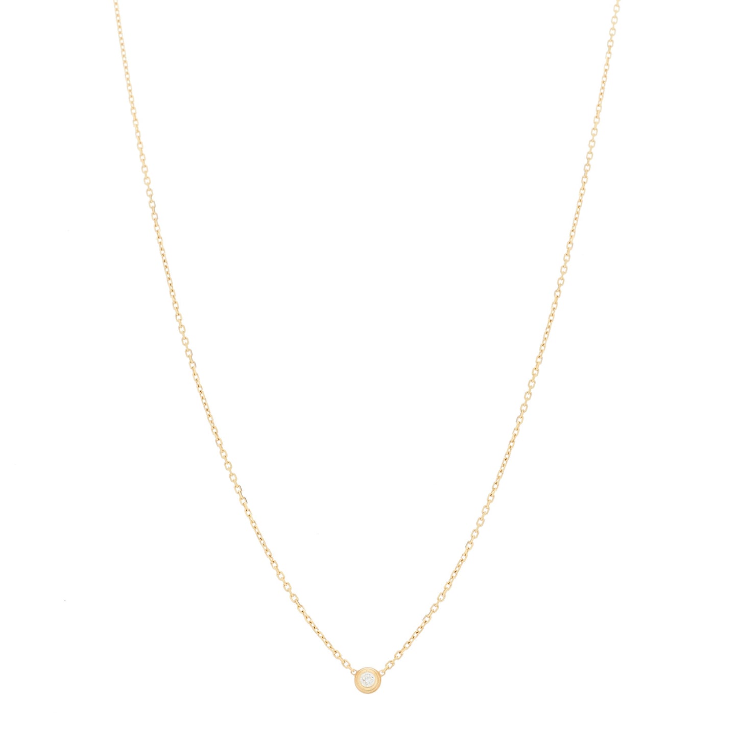18K Yellow Gold Diamond XS D'Amour Pendant Necklace