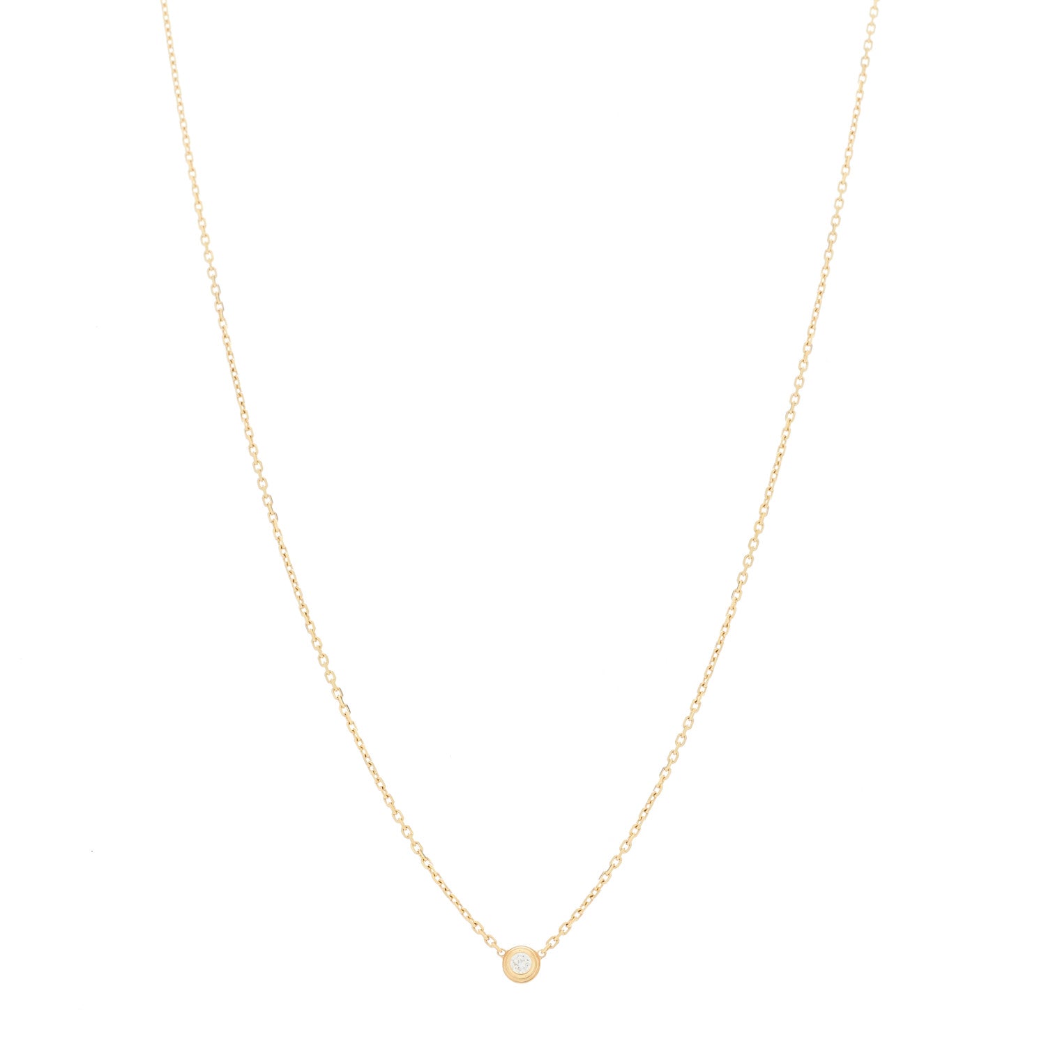 Cartier 18K Yellow Gold Diamond XS D'Amour Pendant Necklace 1 of 4