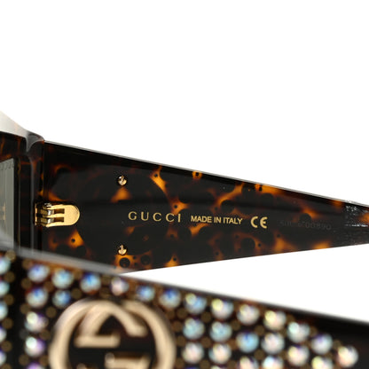 Gucci Crystal Rectangular Frame Sunglasses GG0357S Tortoiseshell 5 of 6