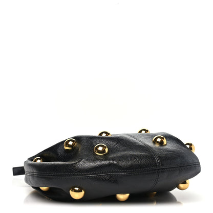 Chloe Calfskin Studded Small Bracelet Hobo Bag Black 3 of 8
