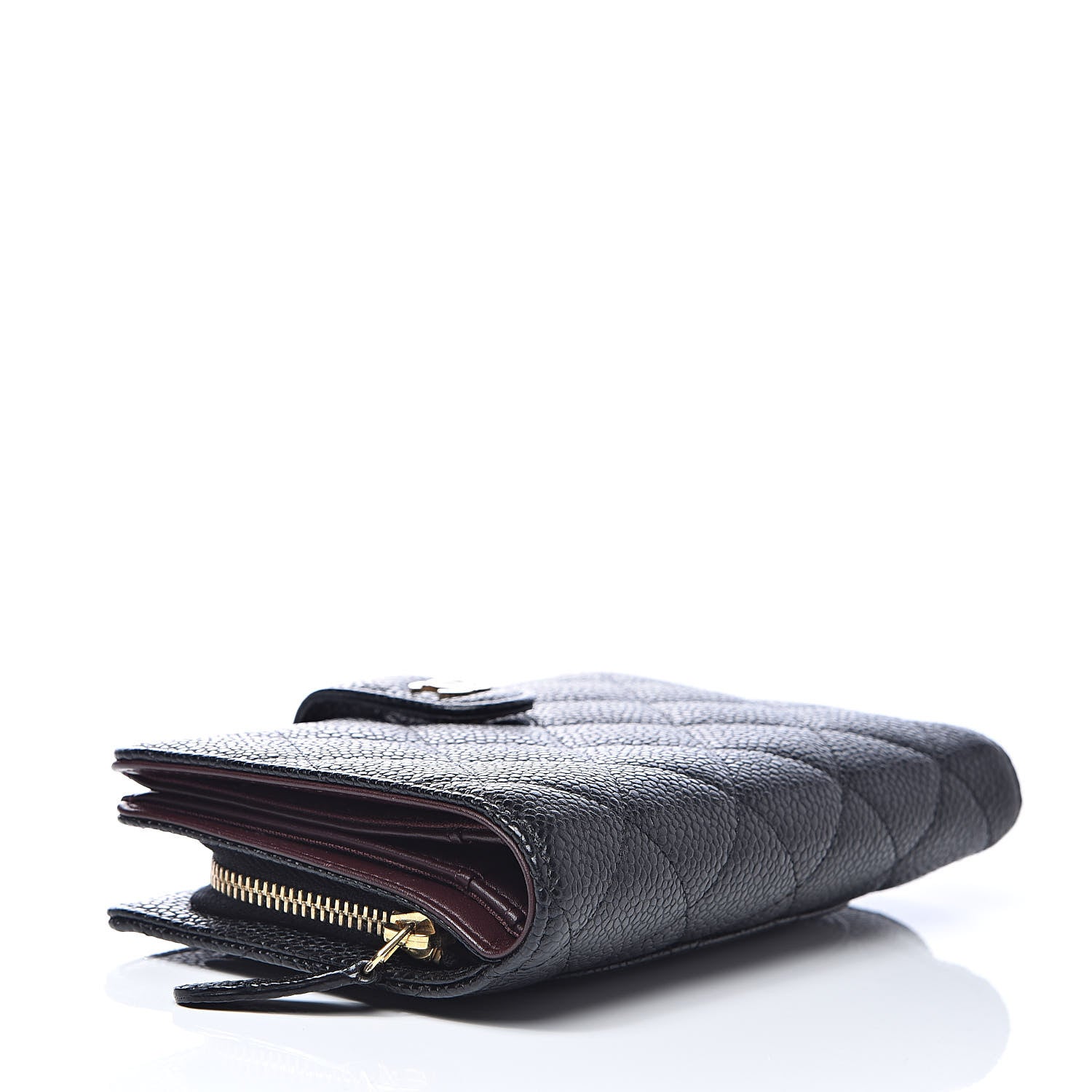 Chanel Caviar Quilted Zipped Pocket Wallet Black 4 of 10