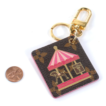 Louis Vuitton Monogram Illustre Carousel Bag Charm Key Ring Pink 2 of 5