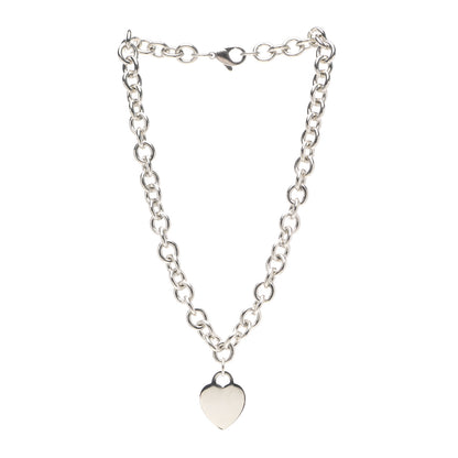 Tiffany Sterling Silver Heart Tag Necklace 3 of 5