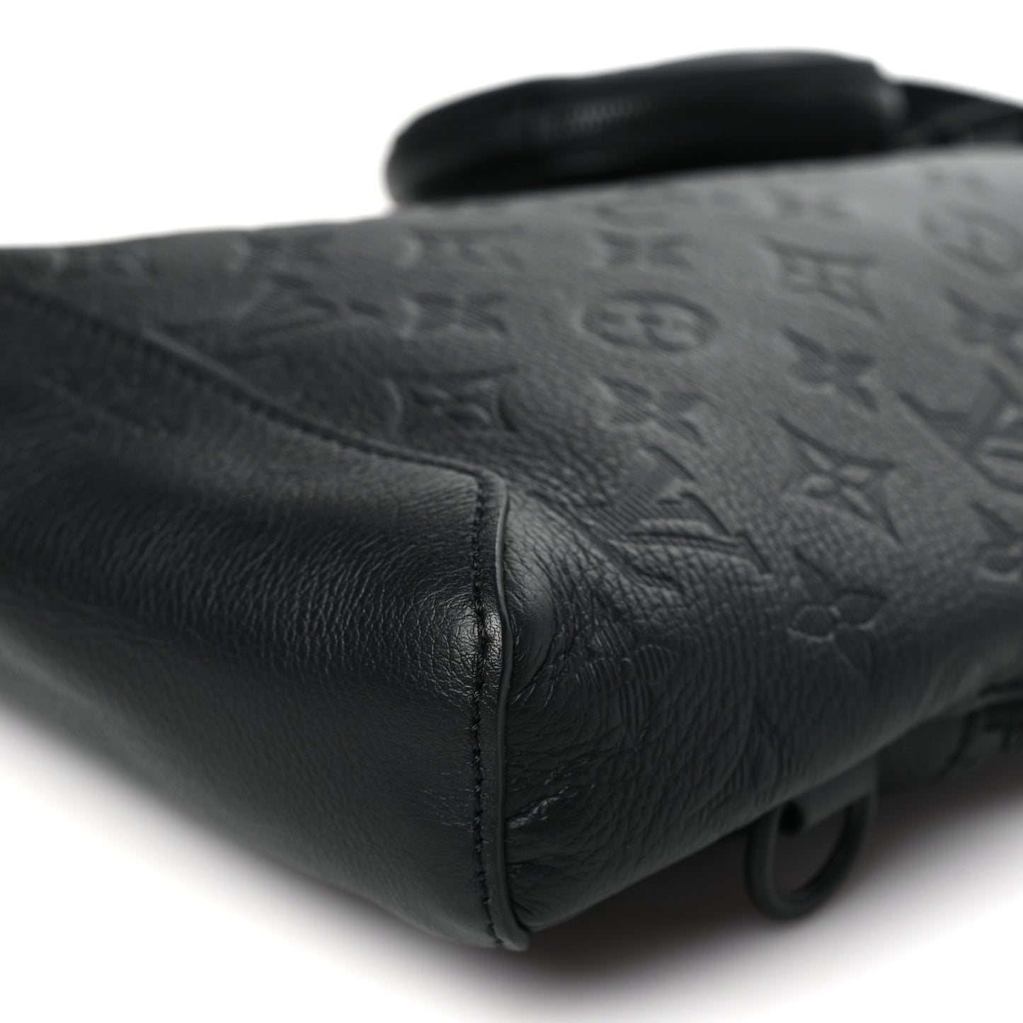 Calfskin Shadow Monogram Duo Slingbag Black