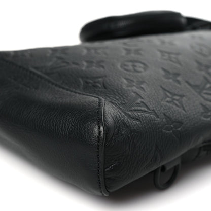 Louis Vuitton Calfskin Shadow Monogram Duo Slingbag Black 9 of 9
