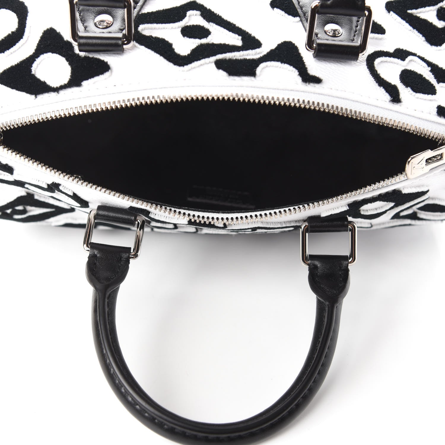 Louis Vuitton X UF Tufted Monogram Speedy Bandouliere 25 White Black 5 of 10
