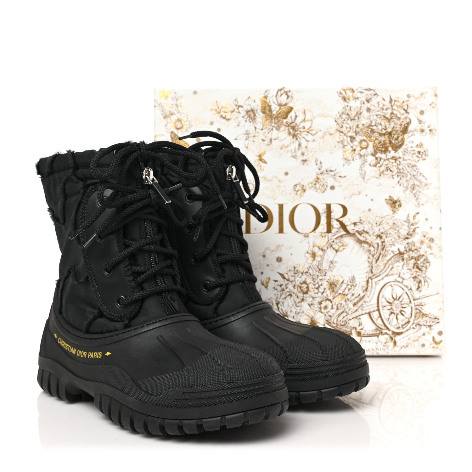 Christian Dior Rubber Nylon D-Venture Boots 38.5 Black 8 of 8