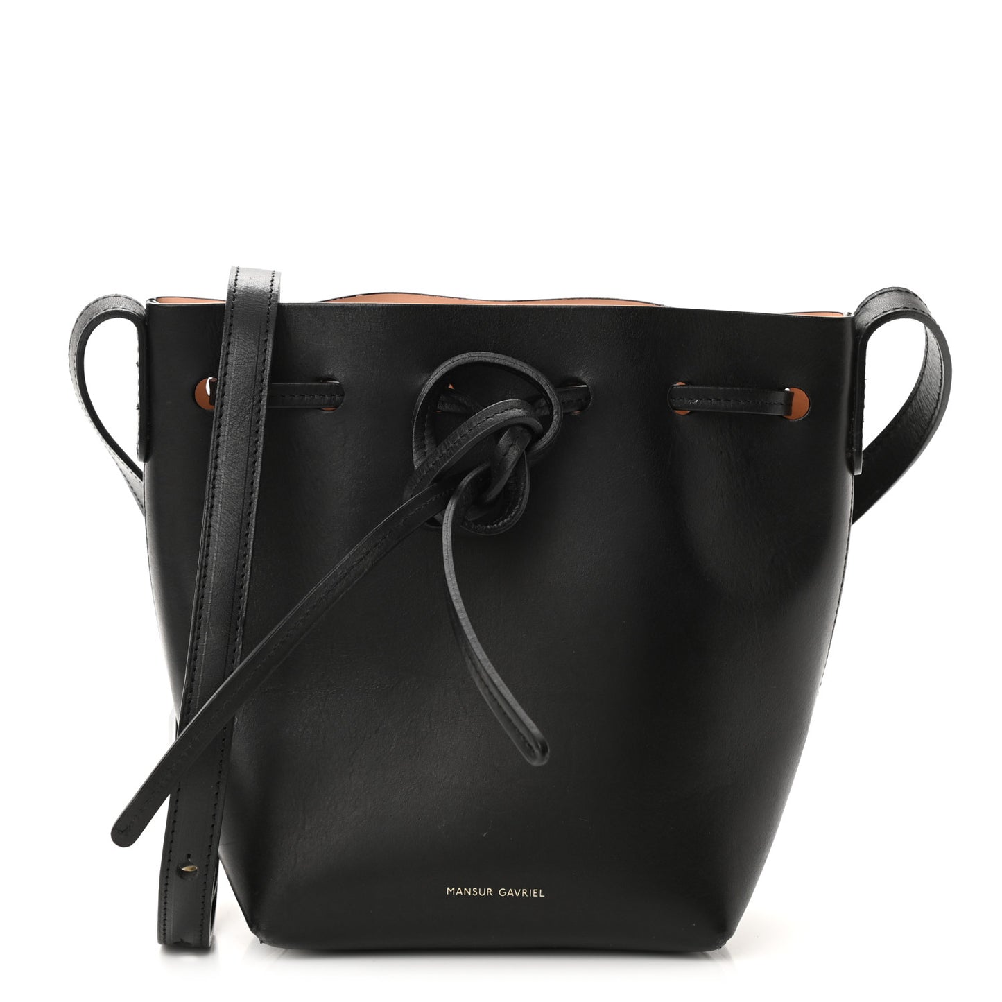 Calfskin Mini Bucket Bag Black Ballerina