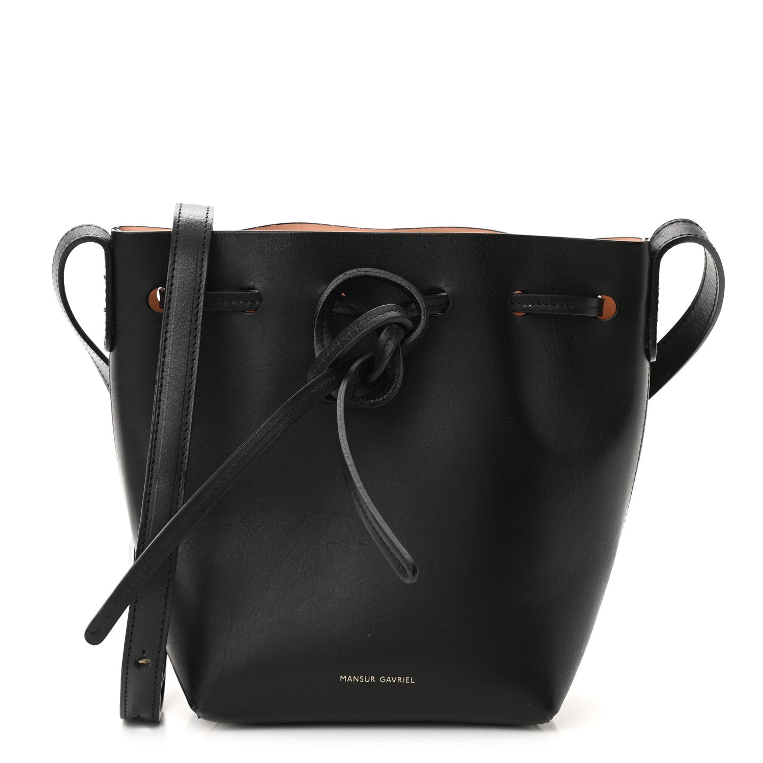 Mansur Gavriel Calfskin Mini Bucket Bag Black Ballerina 1 of 8